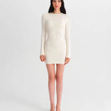 Vanilla Long Sleeve Dress - Bej