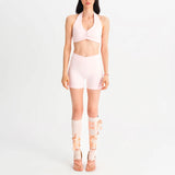 Halter Biker Set - Pembe