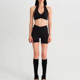 Halter Biker Set - Black