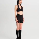 Halter Biker Set - Black