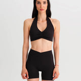 Halter Biker Set - Black