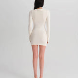 Vanilla Long Sleeve Dress - Bej
