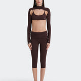 Off-Duty Yoga Capri Pants - Kahverengi