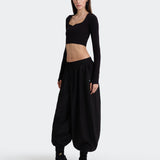 Sky Long Sleeve Top - Siyah